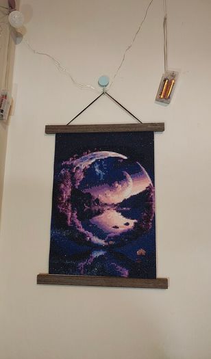 Handmade Diamond Painting  Moon Reflection