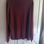 Mens Burgundy Crew Neck Sweater Image 5