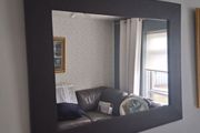Large Mirror leather surround