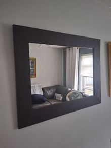 Large Mirror leather surround