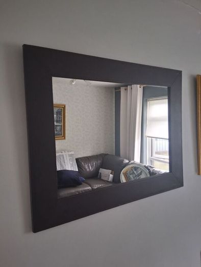 Large Mirror leather surround
