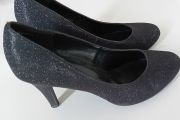 Black Glitter Heels