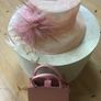 Wedding / Race Day / Occasion Accessories - hat and bag - dusky peach colour Image 4