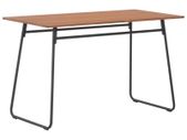 Dining Table Brown 120x60x73 cm Solid Plywood Steel