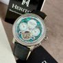 Heritor - Automatic Aura - Day/Date - Open Heart - Silver/White Image 3