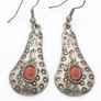 Vintage 925 Sterling Silver Purple Chalcedony Earrings Image 3