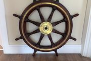 Antique MacTaggart Scott Edinburgh Ships Wheel