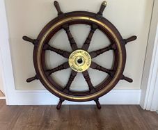 Antique MacTaggart Scott Edinburgh Ships Wheel