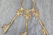 Vintage Brass Key Hooks