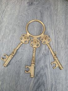 Vintage Brass Key Hooks