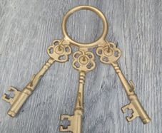Vintage Brass Key Hooks