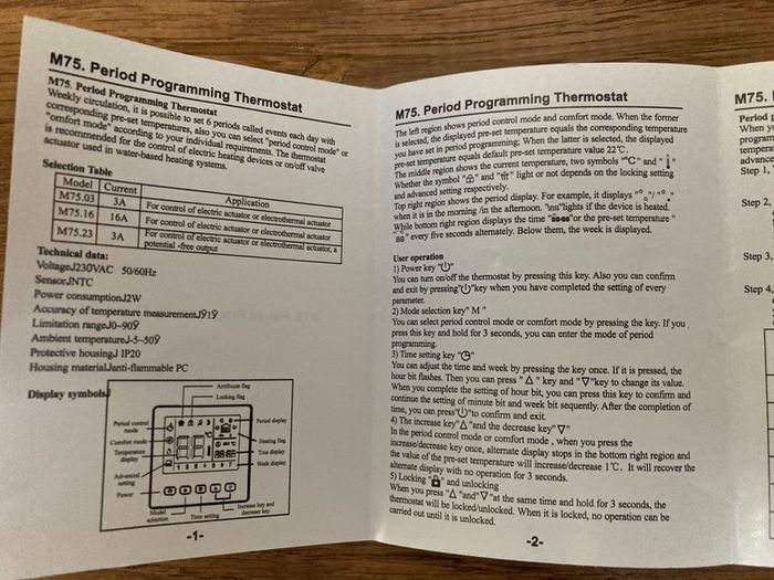 Electronic thermostat