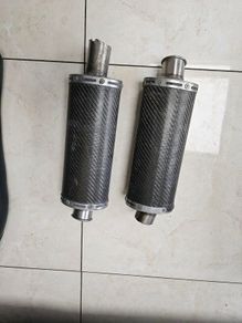 Carbon fibre motorbike exhausts