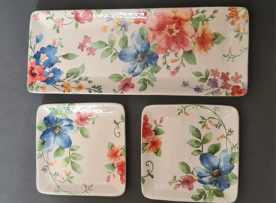 Floral Serving Platter & 2 Matching Plates Set | New Home Centre
