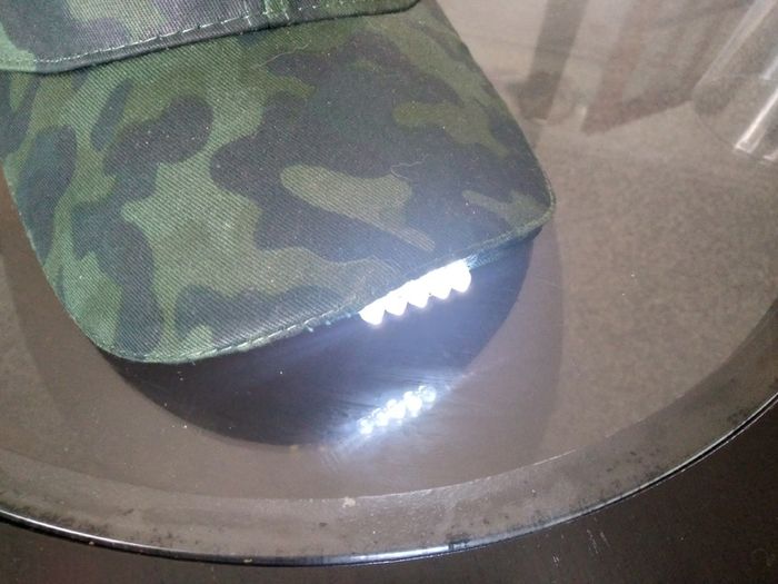 NGT Camo Cap with 5 LED Lights