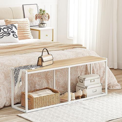 Bench for Dining Room Bench, 120 x 30 x 46.5 cm, Kitchen Bench, Dining Bench in Industrial Design, Sturdy Metal Frame, Easy to Assemble, for Kitchen, Living Room, Entrance, Bedroom