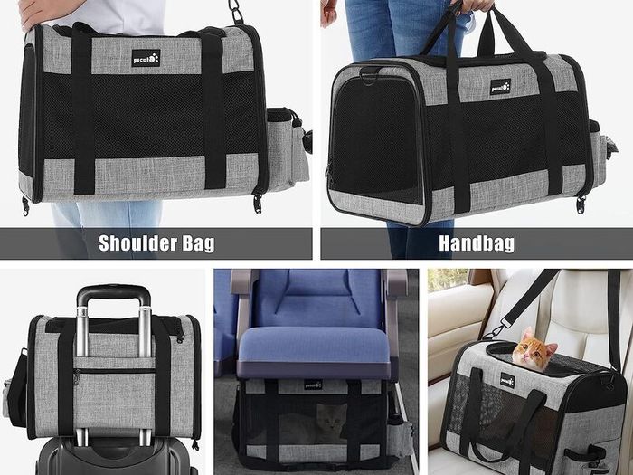 Pet Carrier Bag Large, Cat Carrier Handbag, Portable Dog Travel Bag, Breathable Mesh Fabric, Suitable for Both Long And Short Trips, Used for Cats and Puppies Under 7K