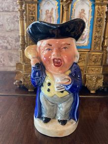 Vintage Burlington Ware "Oyez" character jug
