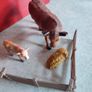 Vintage Toy Farm Playset of 2 cows Plastic Animals Image 2