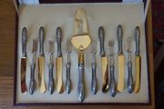 Cake server, Couvert (1) - .800 silver - Italy