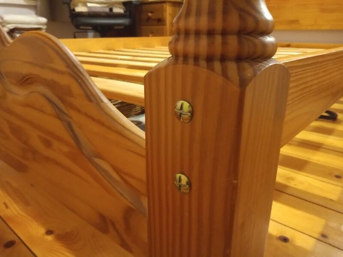 Solid Pine Double Bed Frame 140x190cm