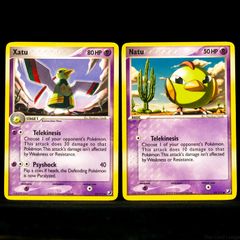 Xatu 49/115 and Natu 63/115 EX Unseen Forces Pokemon Cards Vintage 2005