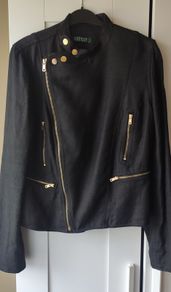 Lauren Ralph Lauren 100% Linen Moto jacket/ blazer US 8 / UK 12