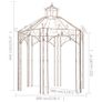 Garden Pavilion Antique Brown 3 m Iron Image 6