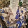 Blue and grey floral dress Image 6
