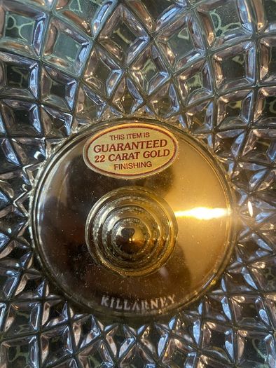killarney Crystal & 21k gold bowl