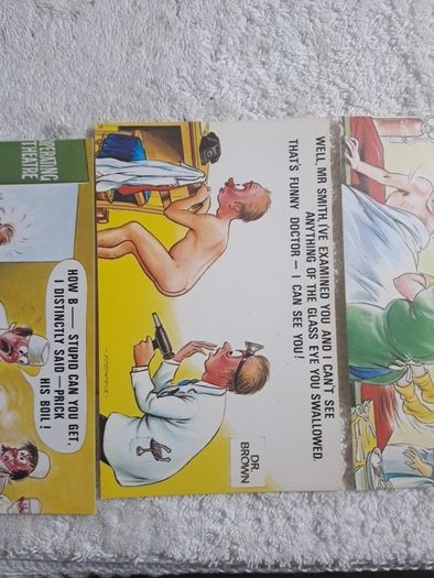 5 Bamforth Doctor saucy postcards (3)