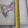 lovely framed water coulure still life of flower signed. Image 2