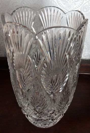 Waterford crystal Peacock vase.