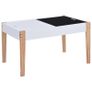 3 Piece Kids Storage Chalkboard Table Chair Set Black and White Image 9
