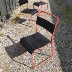 1940s stacking Cox's bakalight seats, steel tube frames