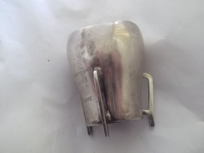 a small  solid silver loving  cup