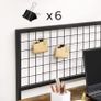 _Desk with Mesh Panel, Computer Table, Computer Table, with Fabric Storage Pockets, for Photos, Stationery, Industrial Style, Rustic Brown and Black Image 4