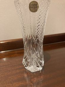 Vintage Cristal D'Arques Made in France 24% Lead Crystal Vase - excellent condition
