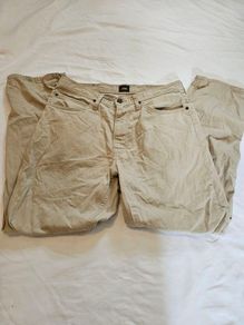 Mens Lee Beige Chino Trousers