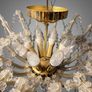 Elegant Marie Theresa Semi Flush Brass & Crystal 8 Light Chandelier Image 5