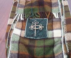 Celtic Tartin Wear Large Handcrafted Bag, with bespoke detail. Original .