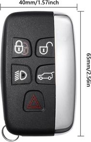 5 Button Car Key Fob Cover Replacement For Range Rover, Sport Evoque Land Rover Discovery 4 Freelander Jaguar Remote