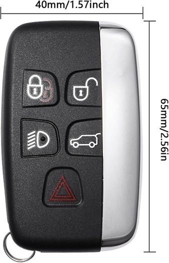 5 Button Car Key Fob Cover Replacement For Range Rover, Sport Evoque Land Rover Discovery 4 Freelander Jaguar Remote