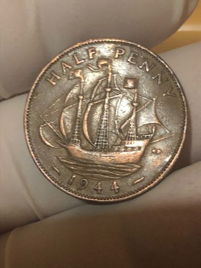 George VI half penny  x 36 Pictures