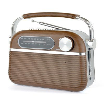 2 Band 'Vintage' Rechargeable Portable Radio USB