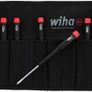 Wiha 26199 Slotted and Phillips Precision Screwdriver Set in Rugged Canvas Pouch Image 2