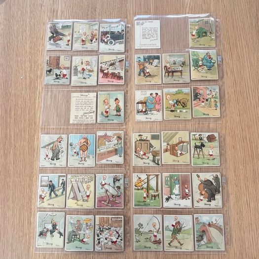 66 x 'Henry' Cigarette Cards Kensitas J. Wix & Sons 1935-37 V.Good - Excellent
