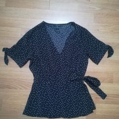 Elegant wrap blouse (never worn)