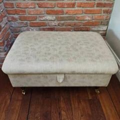 Laura Ashley Luxury Upholstered Storage Ottoman, Excellent Condition