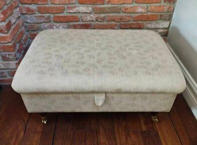Laura Ashley Luxury Upholstered Storage Ottoman, Excellent Condition
